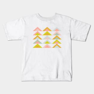 Triangles in Pastel Earth Tones Kids T-Shirt